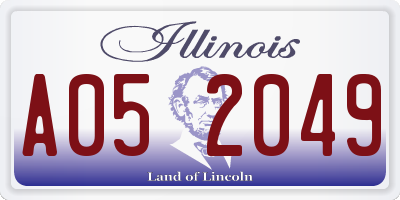 IL license plate A052049