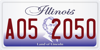 IL license plate A052050