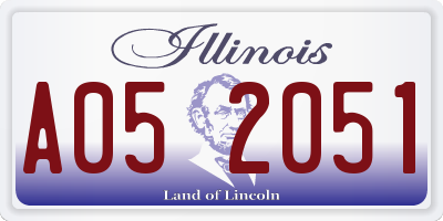 IL license plate A052051