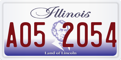 IL license plate A052054