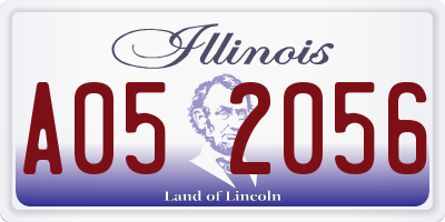 IL license plate A052056