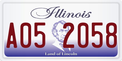 IL license plate A052058