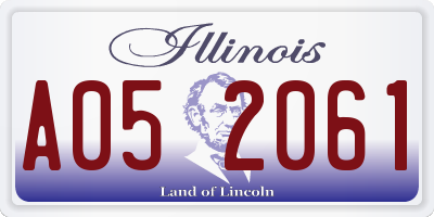 IL license plate A052061