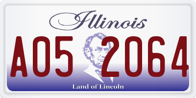 IL license plate A052064