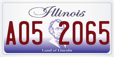 IL license plate A052065
