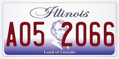 IL license plate A052066