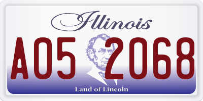 IL license plate A052068