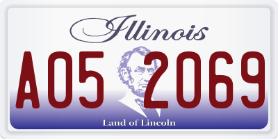 IL license plate A052069