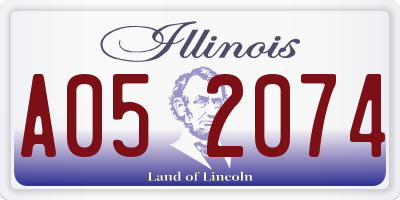 IL license plate A052074