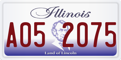 IL license plate A052075