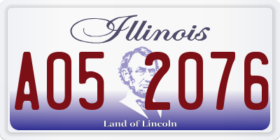 IL license plate A052076