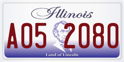 IL license plate A052080