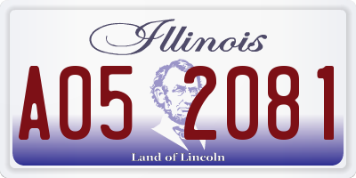 IL license plate A052081