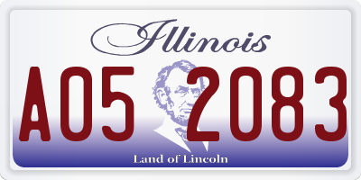 IL license plate A052083