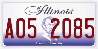 IL license plate A052085