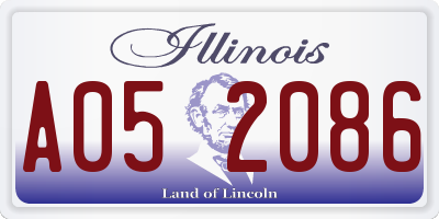 IL license plate A052086