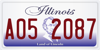 IL license plate A052087