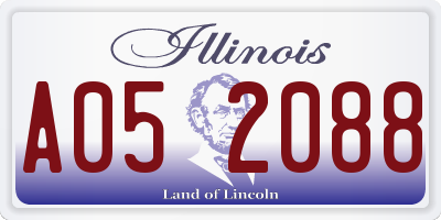 IL license plate A052088