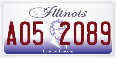 IL license plate A052089