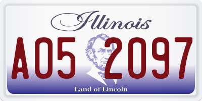 IL license plate A052097