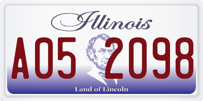 IL license plate A052098