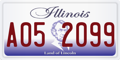 IL license plate A052099