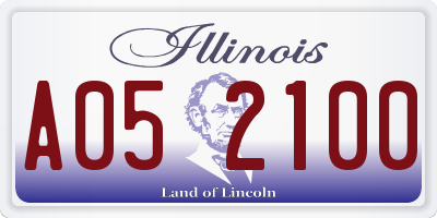 IL license plate A052100
