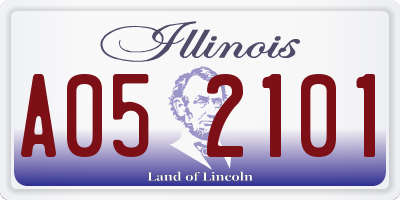 IL license plate A052101