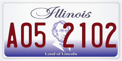 IL license plate A052102