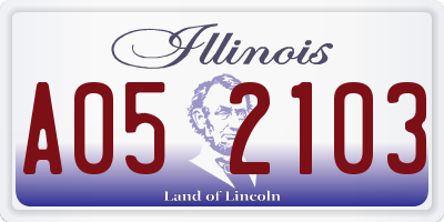 IL license plate A052103