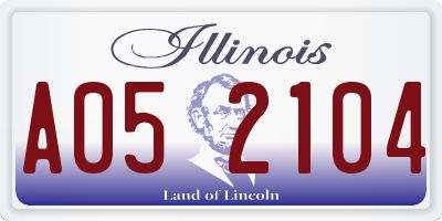 IL license plate A052104