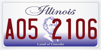 IL license plate A052106
