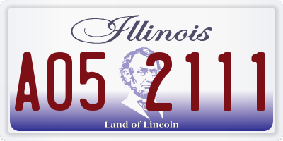 IL license plate A052111
