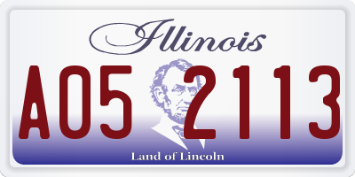 IL license plate A052113