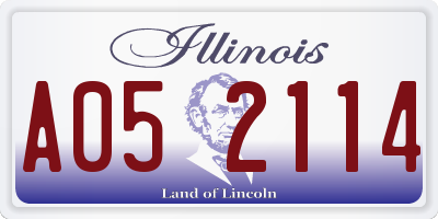 IL license plate A052114