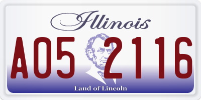 IL license plate A052116