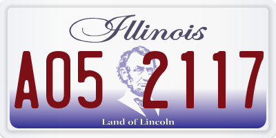 IL license plate A052117