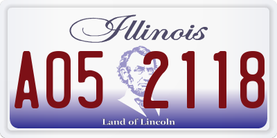 IL license plate A052118