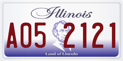 IL license plate A052121
