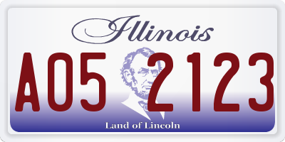 IL license plate A052123