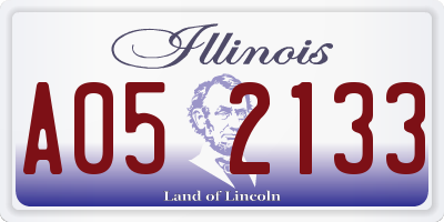 IL license plate A052133