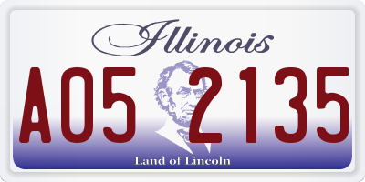 IL license plate A052135