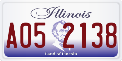 IL license plate A052138