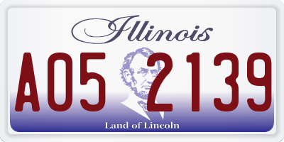 IL license plate A052139