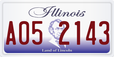 IL license plate A052143