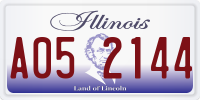IL license plate A052144