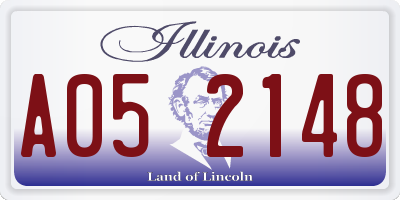 IL license plate A052148