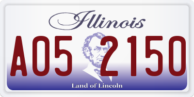 IL license plate A052150