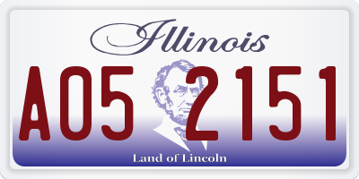 IL license plate A052151