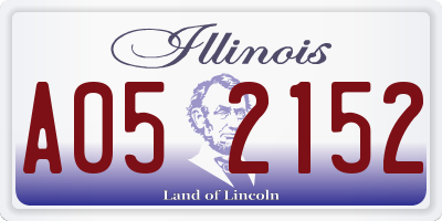 IL license plate A052152